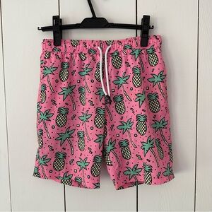 Maamgic Swim Trunks Kids 14-16 Pink Yellow Green Pineapple Print